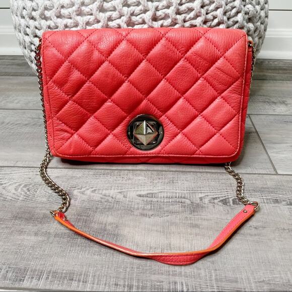 kate spade Handbags - Kate Spade Gold Coast Meadow Quilted Leather Shoulder Bag Coral